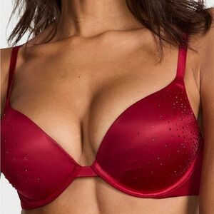 NWT Very Sexy Victoria's Secret Red push-up Bra with jewels. 38C